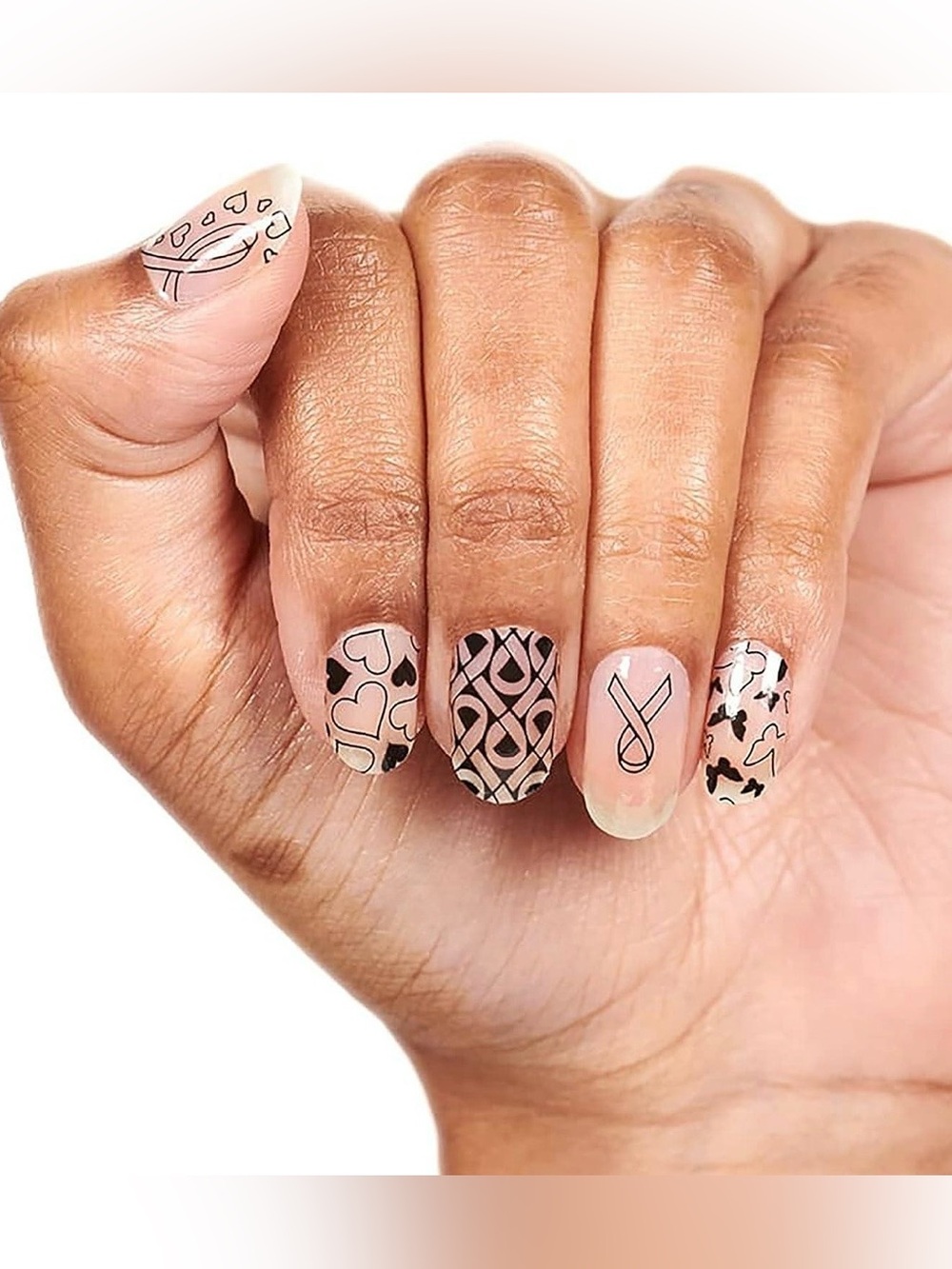 Color Street For The Cause 100% Pure Nail Polish *RETIRED* Clear Overlay Hearts